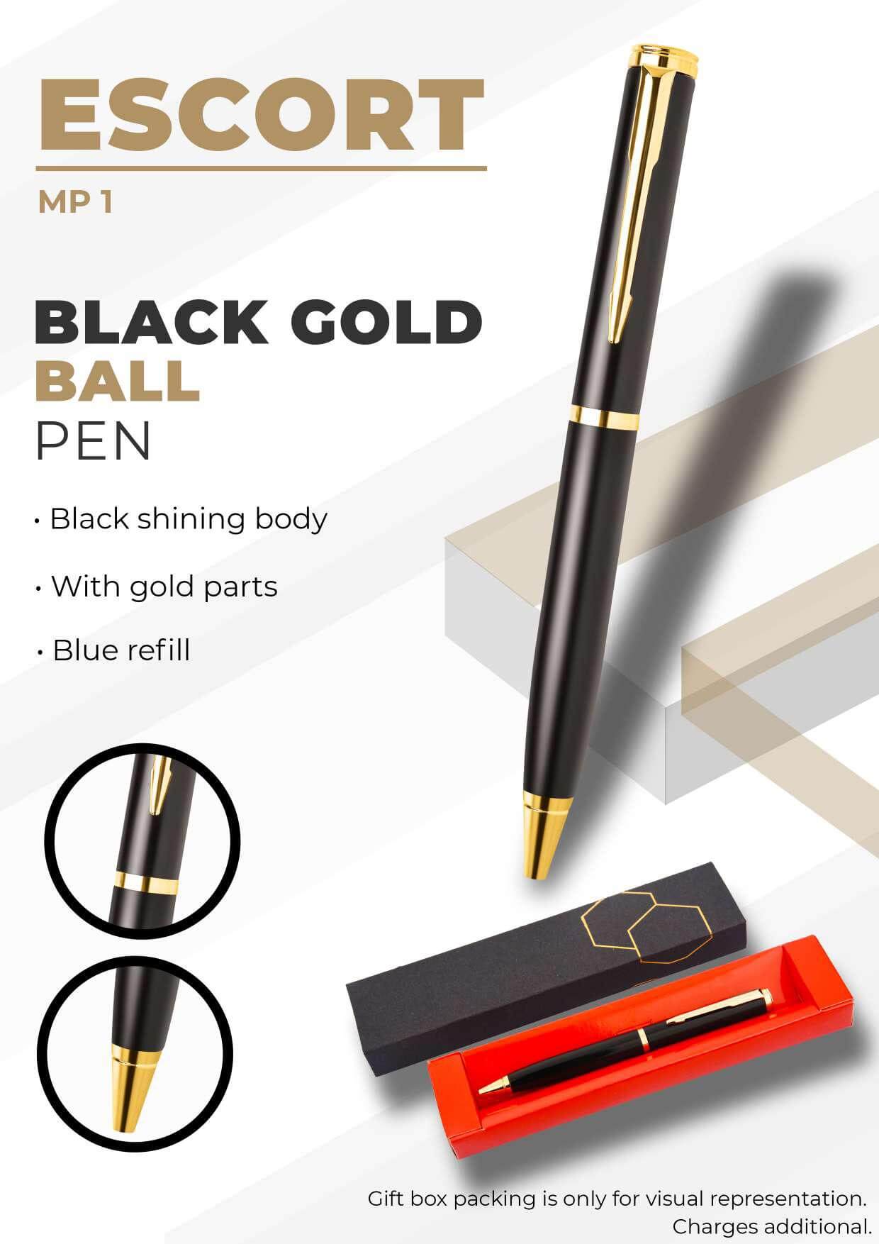 Black Gold Ball Pen